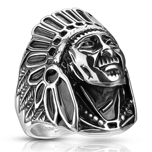 Apache men's ring in stainless steel